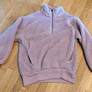 American eagle women's small dusty rose extremely warm and soft Sherpa sweater